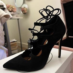 Black Steven Madden Suede Heels